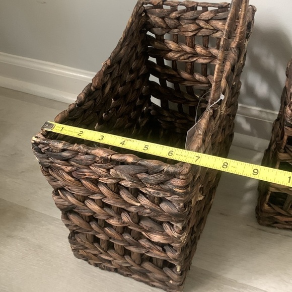 Mikasa set of 2 rattan woven straw hanging basket home decor storage organize - Picture 16 of 16